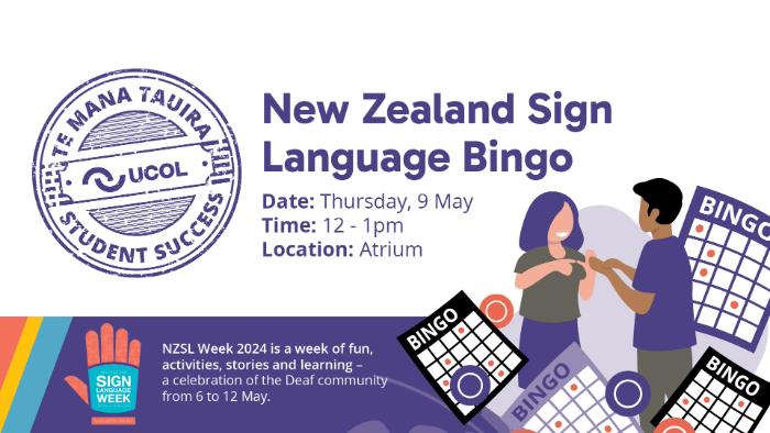 NZ Sign Language Bingo