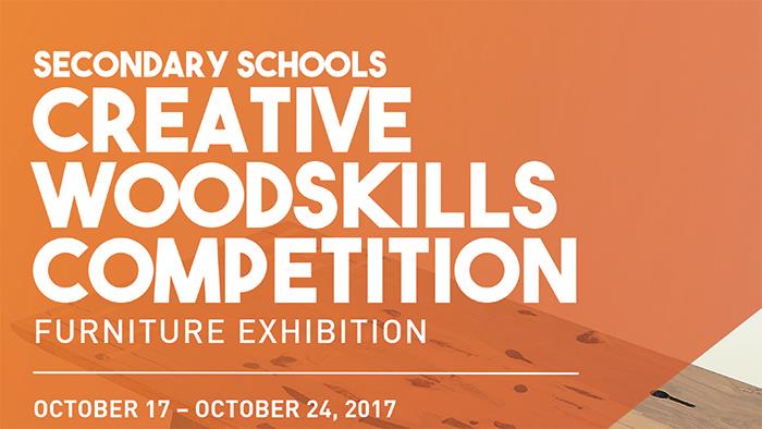 A graphic banner featuring Secondary Schools Creative Woodskills Competition