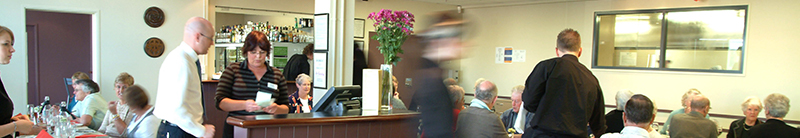 People at the Ambitions resturaunt dining area