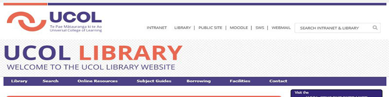 UCOL Library Website