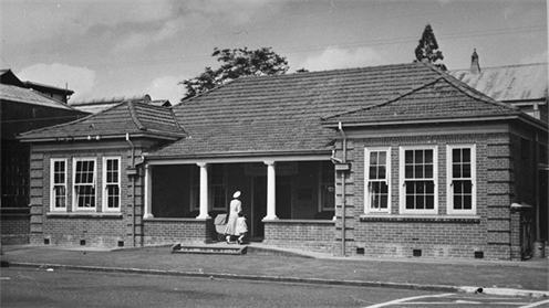 The King Street Plunket Rooms taken in 1950. This building is part of UCOL's campus. Image is courtesy of Palmerston North City Council/Manawatu Heritage.