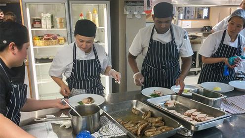 UCOL Cookery students at the kitchen