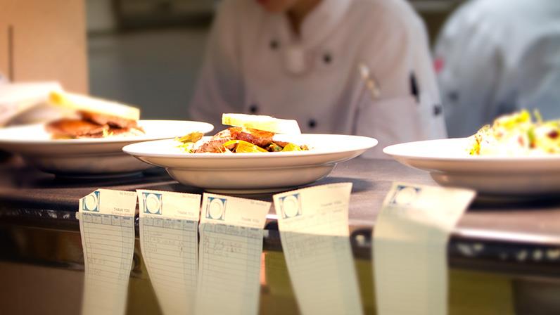 A photograph of food plated and ready for service at our Palmerston North training restaurant