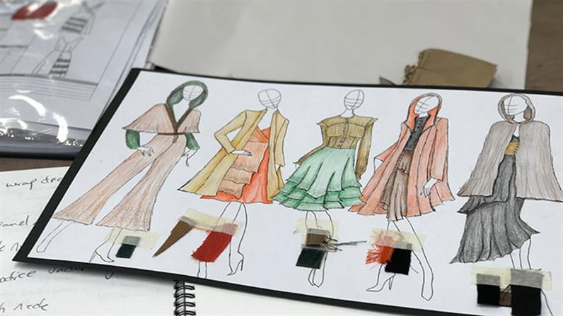 A sketch of a fashion collection