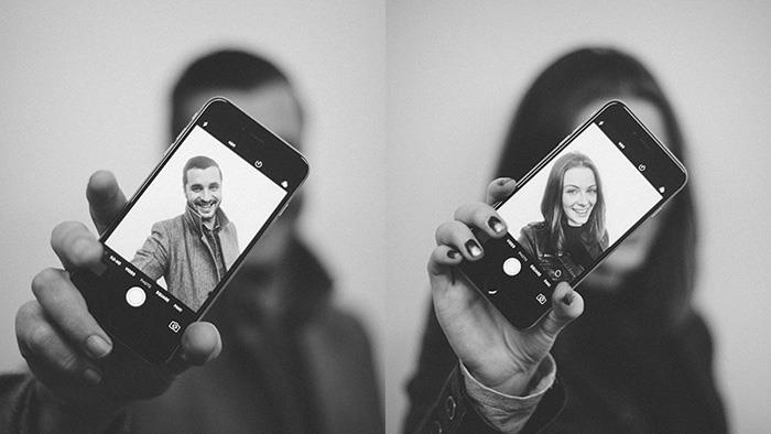 Selfie photographs of UCOL Creative Graduates Kelvin Gilbert and Amy Fowler