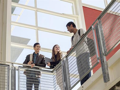 A photograph of students in The Atrium at UCOL in Palmerston North