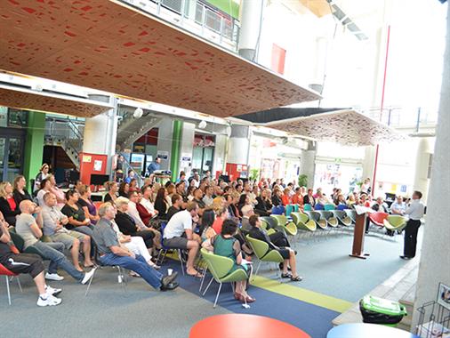 UCOL staff gathered for announcement of staff awards