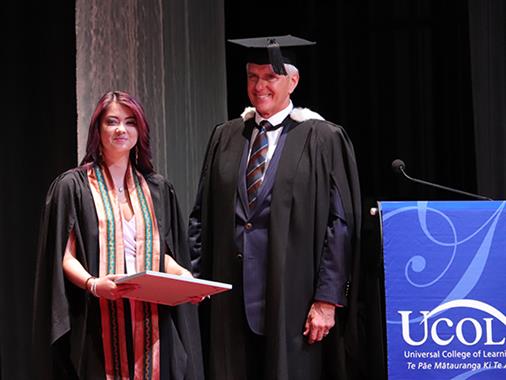 A photograph of the UCOL Alumni Award ceremony