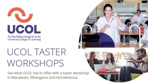 UCOL Taster Workshop banner