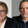 Tricia Falkner and Gerry le Roux in side by side portrait headshots