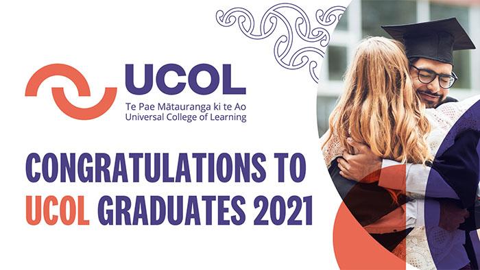 UCOL 2021 graduation banner