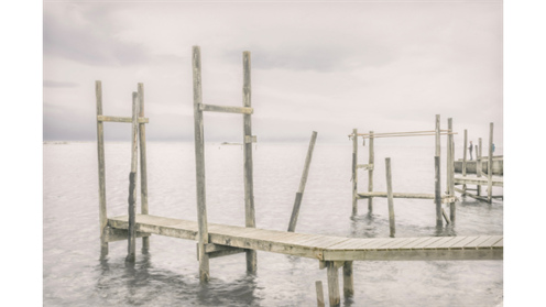 One of Racheal Young's winning images, a wharf with pastel hues