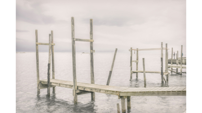 One of Racheal Young's winning images, a wharf with pastel hues