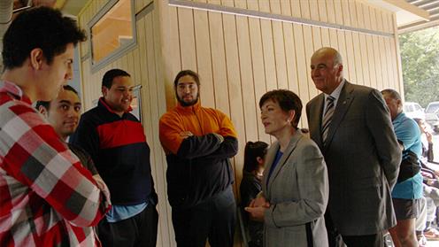 Students meeting New Zealand's Governor General the Rt Hon Dame Patsy Reddy