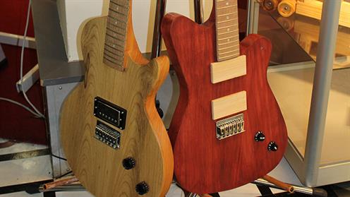 Wooden electric guitars