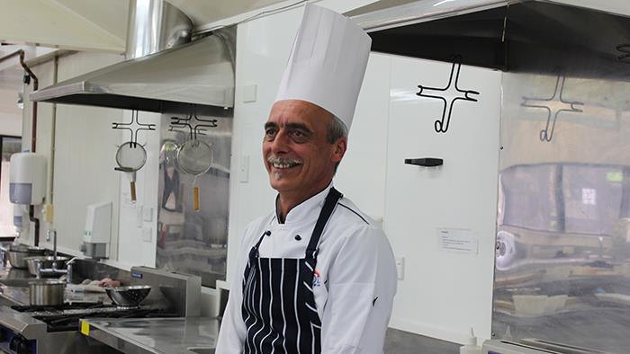 A photograph of UCOL | Te Pūkenga Chef Training Lecturer Eddie Bleach.