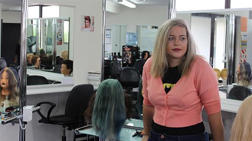 UCOL hairdressing student Ashlee Chapman-Burcher.