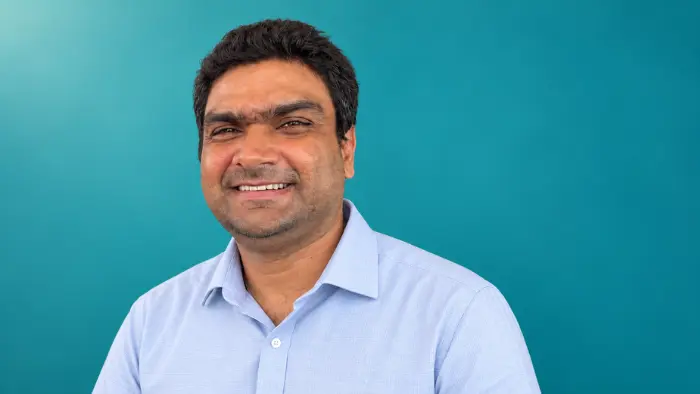 a man smiling for the camera
