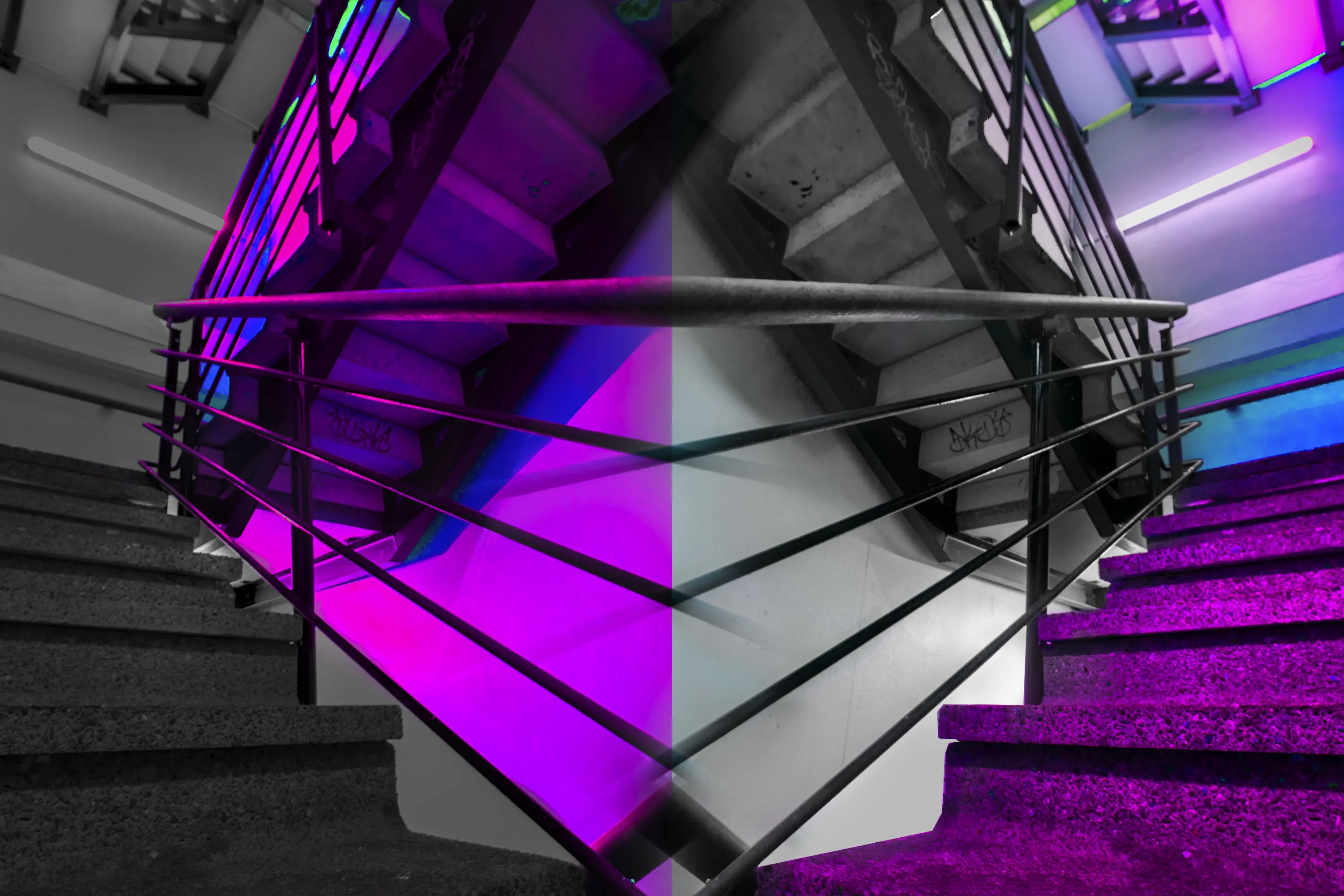 a close up of a staircase