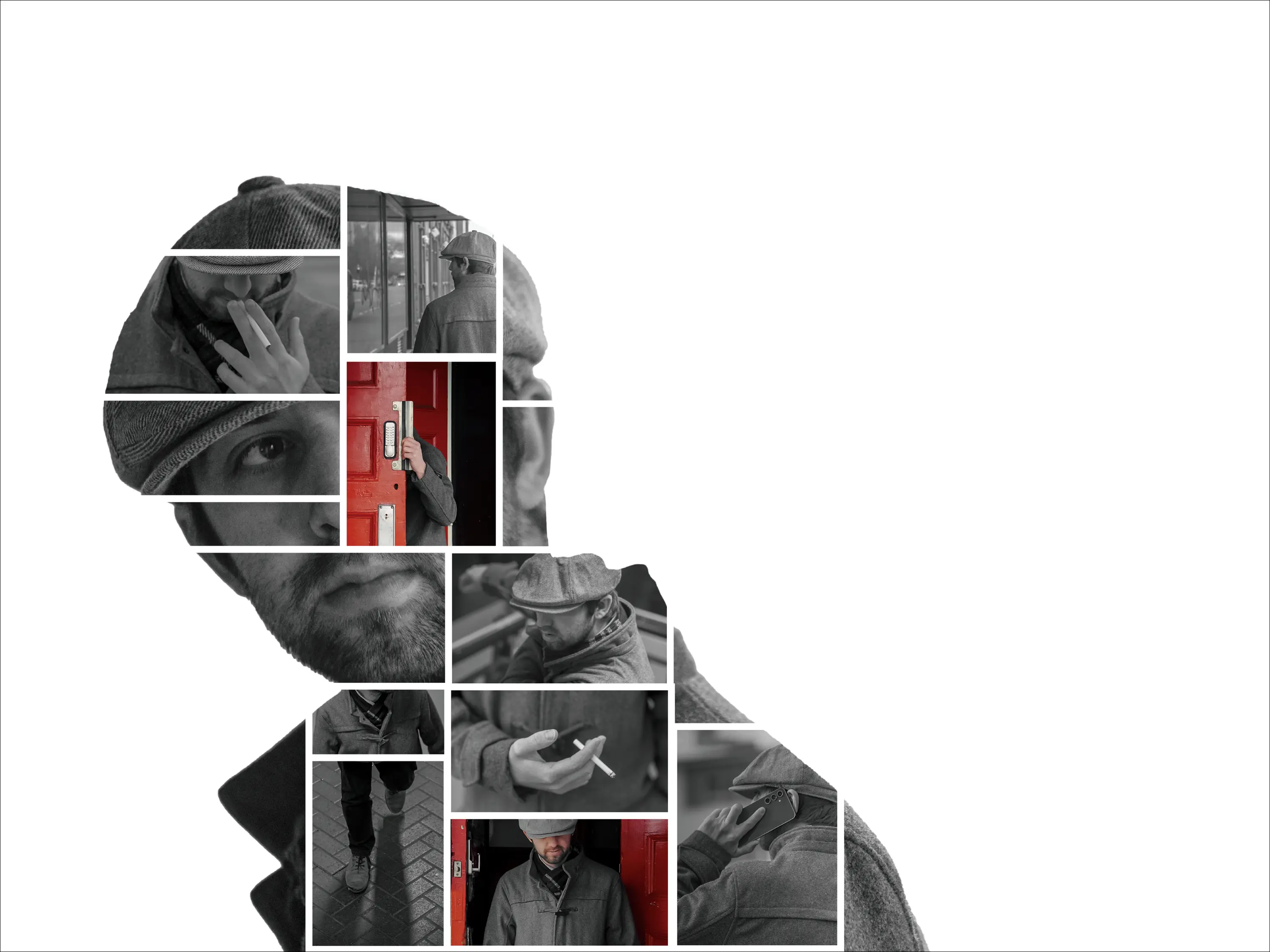 a man with a hat and a cigarette