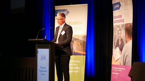 UCOL's Danny Reilly speaking at the Regional Education Forum UCOL's Danny Reilly speaking at the Regional Education Forum