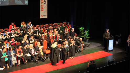 Stage photo of Manawatū Graduation 2024 Stage photo of Manawatū Graduation 2024