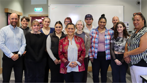 UCOL hospitality students with MSD staff UCOL hospitality students with MSD staff