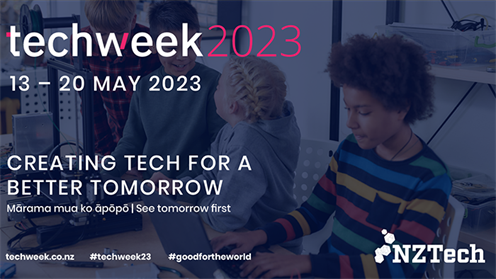 Techweek 2023 poster Techweek 2023 poster